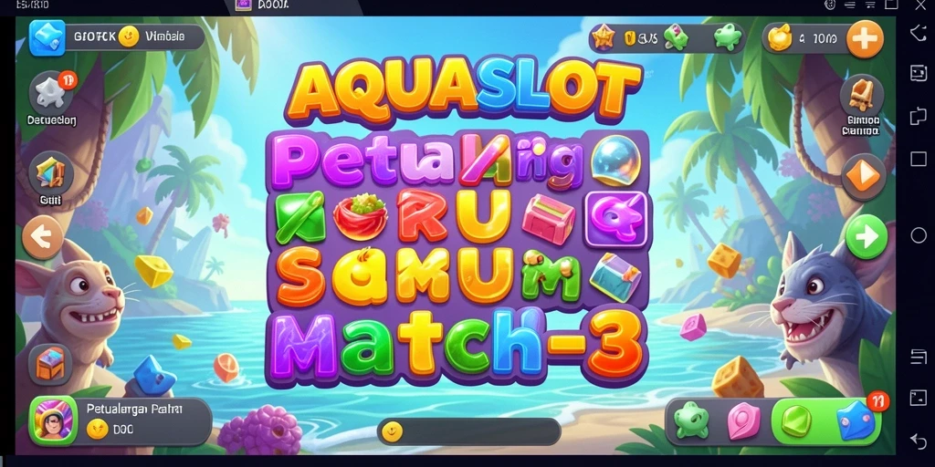 Tampilan gameplay seru dari AQUASLOT dalam Match-3.