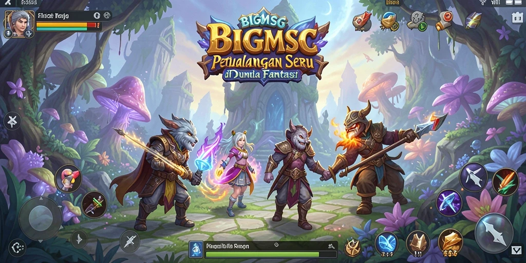 Tampilan menarik dari gameplay petualangan di BIGMSG.