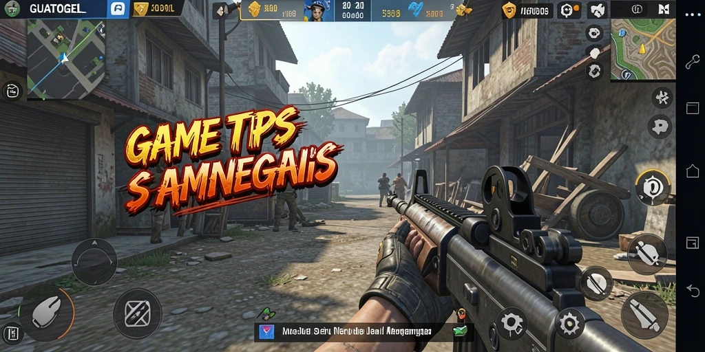 Tampilan gameplay GUATOGEL yang seru di lingkungan pertempuran.