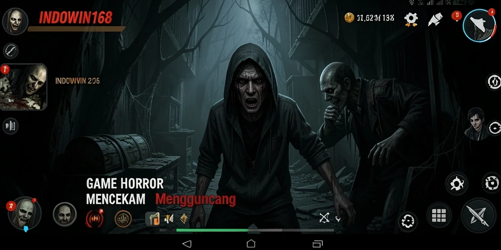 Tampilan gameplay INDOWIN168 yang menakutkan dan atmosfir mencekam.