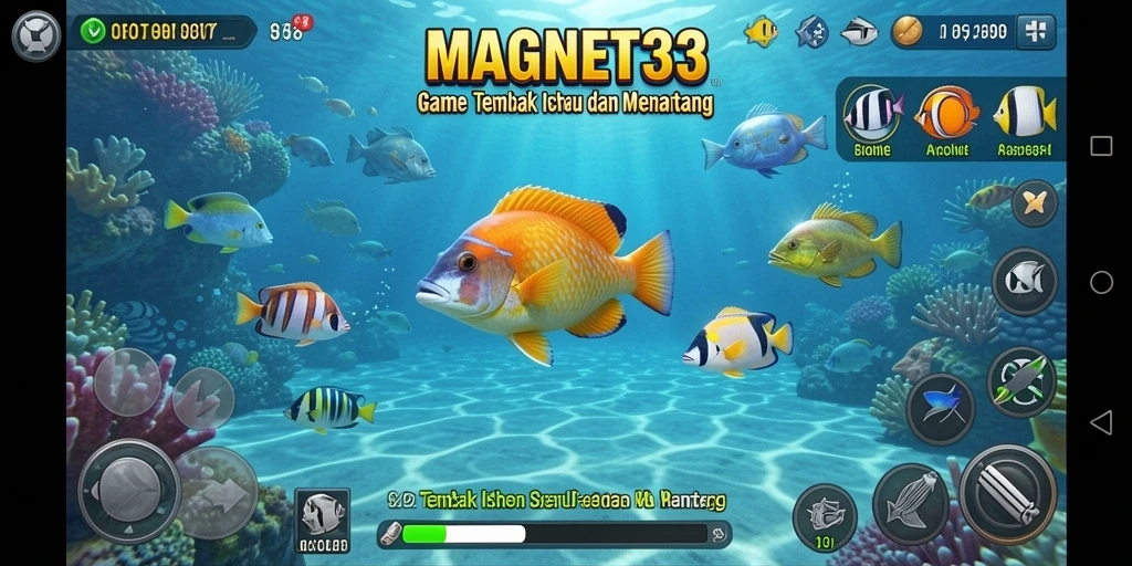 Gambaran gameplay seru di MAGNET33 dengan berbagai ikan untuk ditangkap.