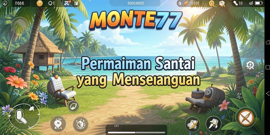 Gameplay menarik di MONTE77 dengan desain cerah.