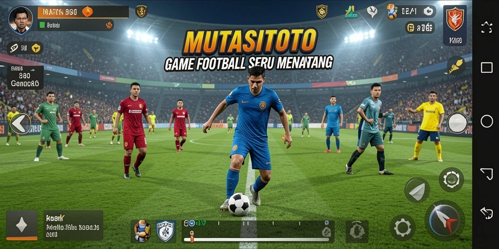 Tangkapan layar MUTASITOTO menampilkan aksi bermain sepak bola yang mendebarkan.