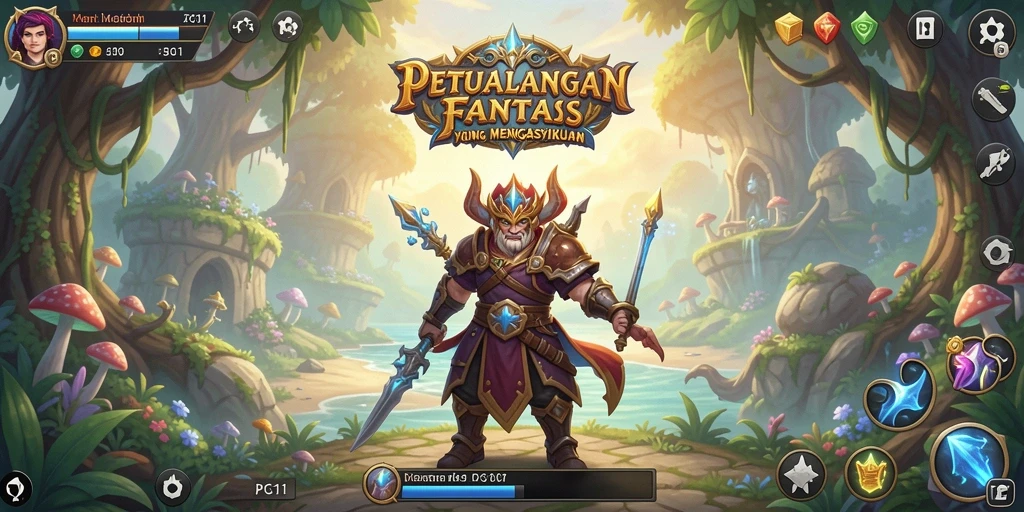 Screenshot PG11 menampilkan pertarungan seru antara karakter di latar belakang yang menakjubkan.