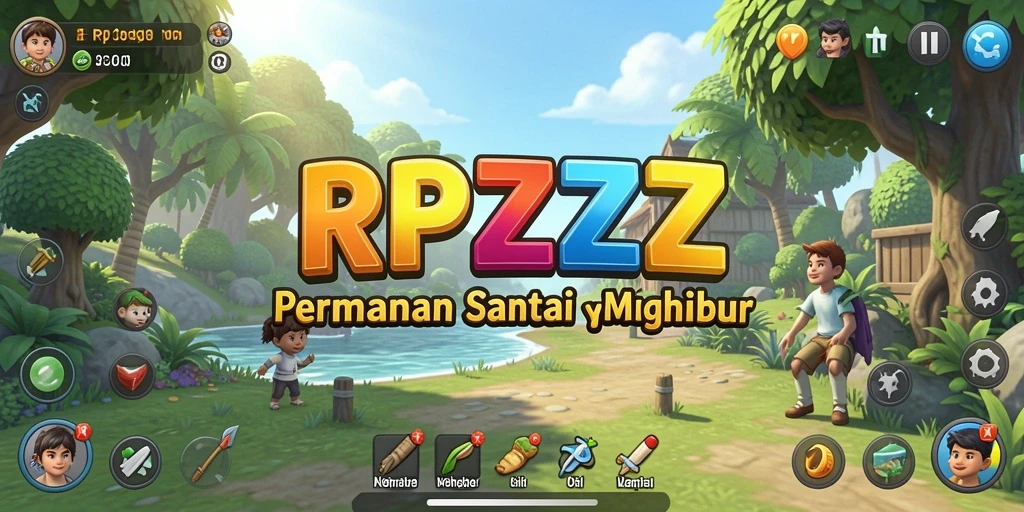 Tangkapan layar RPZZZ menunjukkan gameplay yang penuh warna dan menarik.