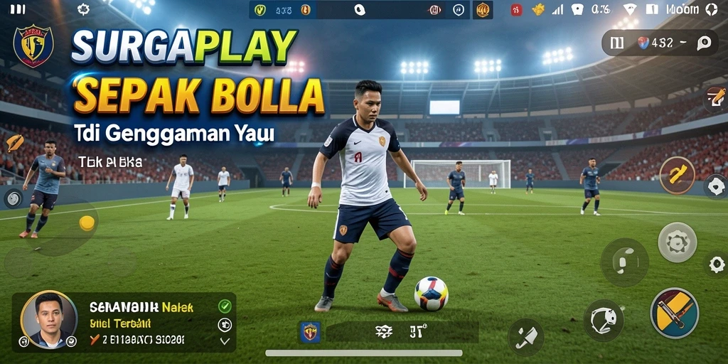 Gameplay seru di SURGAPLAY dengan aksi sepak bola yang mendebarkan.