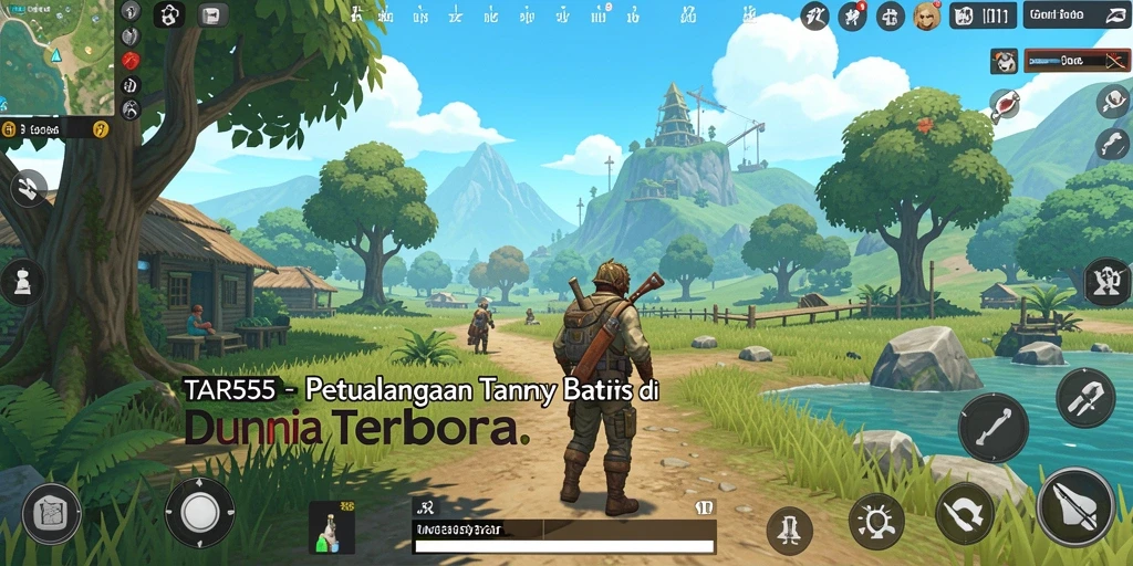 Screenshot gameplay TAR555 menunjukkan keindahan dunia terbuka.